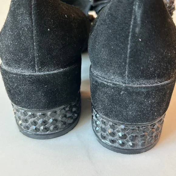 Jeffrey Campbell Black Beaded Bow Loafers - Picture 4 of 6